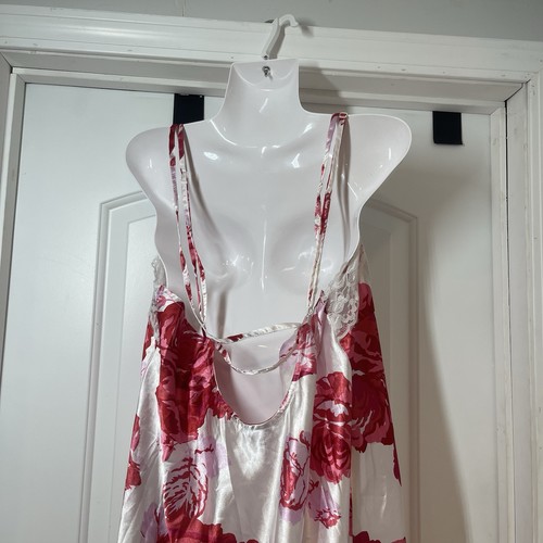 Amoureuse Nachthemd Morgenmantel Nachthemd Peignoir Set Gr. L 18/20 Blumen Satin Spitze - Bild 14 von 24
