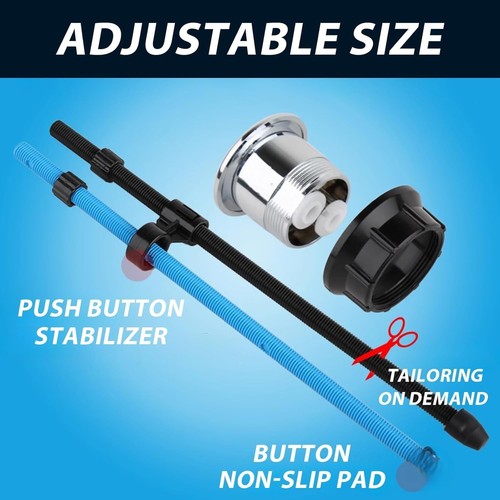 Toilet Push Button Dual Flush 38mm Thread Diam Round Water Tank Spare Replacemen - Imagen 11 de 23