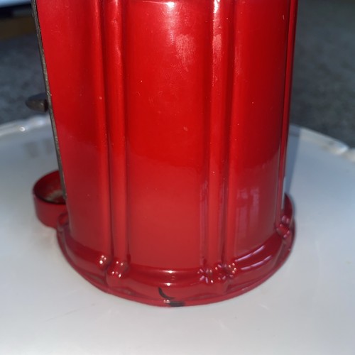 Vintage Karussell rot Kaugummiautomat Gussmetall Glaskugel 9 Zoll - Bild 13 von 16
