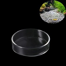 Bilindasly 1PCS Aquarium Shrimp Feeding Dish, Glass Round Fish Feeder Bowl Re...