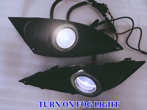 For Mazda 6 2010-2013  LED Fog Lights & COB Halo Angel Eye Ring Bumper Cover  - Picture 4 of 9
