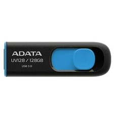 Image of ADATA UV128 128GB USB3.2 Flash Drive, black/blue UV128 128 GB
