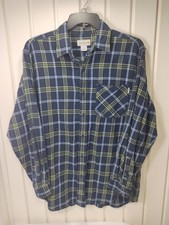 Carhartt Shirt Men L Blue Plaid Rugged Flex Relaxed Fit Midweight Flannel Casual