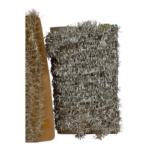 4 Vintage Sparkle Tinsel Garlands  Christmas  2 Gold  2 Silver  Assorted Widths - Picture 7 of 10