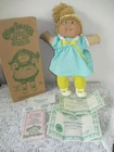 Vintage Coleco Cabbage Patch Kids Doll With Box And Papers