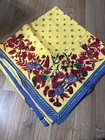 Vintage Williams Sonoma Provence French Tablecloth 70 x 70 Yellow Floral Bee — photo 1