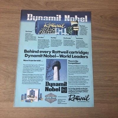 GUNS33 ZEITSCHRIFTENWERBUNG 12X9 ROTTWEIL VON DYNAMIT NOBEL
