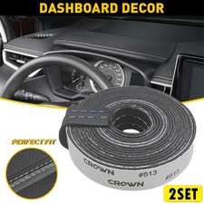 2set 2M Car Mouldings Trim Decor Line Strip Accessories Door Dashboard Stip Whit