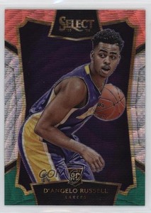 2015-16 Panini Select Concourse Tri-Color Prizm D'Angelo Russell #62 Rookie RC