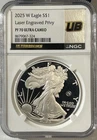 2025-W American Silver Eagle Laser Engraved Privy ~ NGC PF70 ULTRA CAMEO - UB