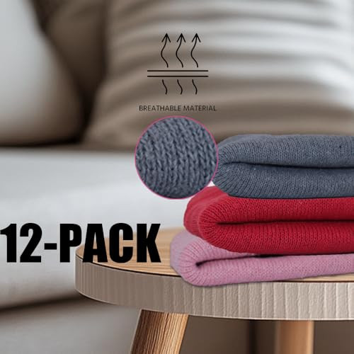 12-Pack Knitted Winter Beanie Hats for Men and Women, Warm One Size Light Gray - Bild 3 von 6