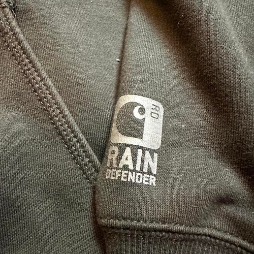 Sudadera con Capucha Carhartt Rain Defender Cremallera Completa Negra Talla Grande Ajuste Original - Imagen 2 de 4