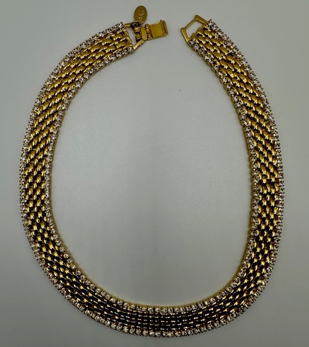 Kenneth Jay Lane KJL plattiert Uhr Glieder Kristall Halskette, Armband, Verlängerung Set - Bild 11 von 19