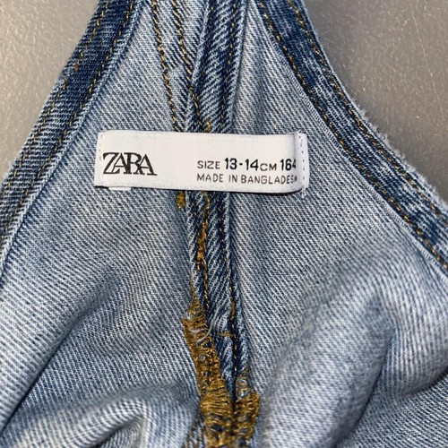 Denim Kids Zara Overalls (distressed) Size 13-14 - Picture 7 of 9