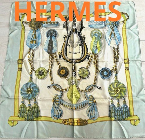 Hermes Carré 90 Embleme Frontaux et Cocardes Seidentuch Mehrfarbig Gebraucht 08K - Bild 1 von 7
