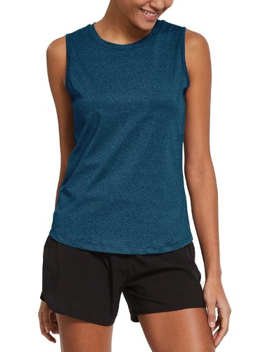 Women's Sleeveless Workout Shirts Exercise Running Tank Tops Active Gym Tops ... - Picture 2 of 6
