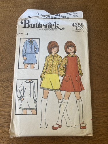 Lot Of Six Vintage Sewing Patterns Girls Size 14 Butterick Simplicity - Bild 4 von 13