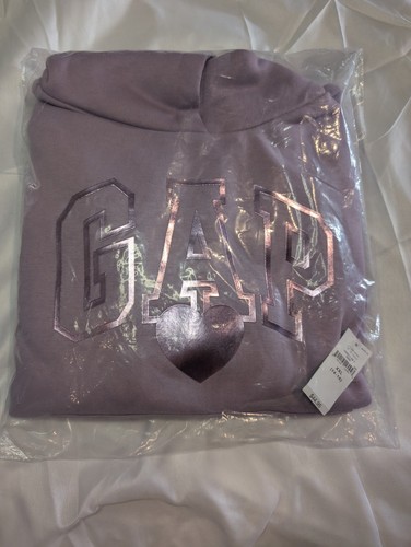 Gap Purple/ Violet Logo Fleece Hoodie Pullover Girls Size XXL (14-16) - Picture 1 of 5