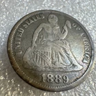 1889 10C Liberty Seated Dime Good Condition Comes With 1 Oz Copper .999 Round
