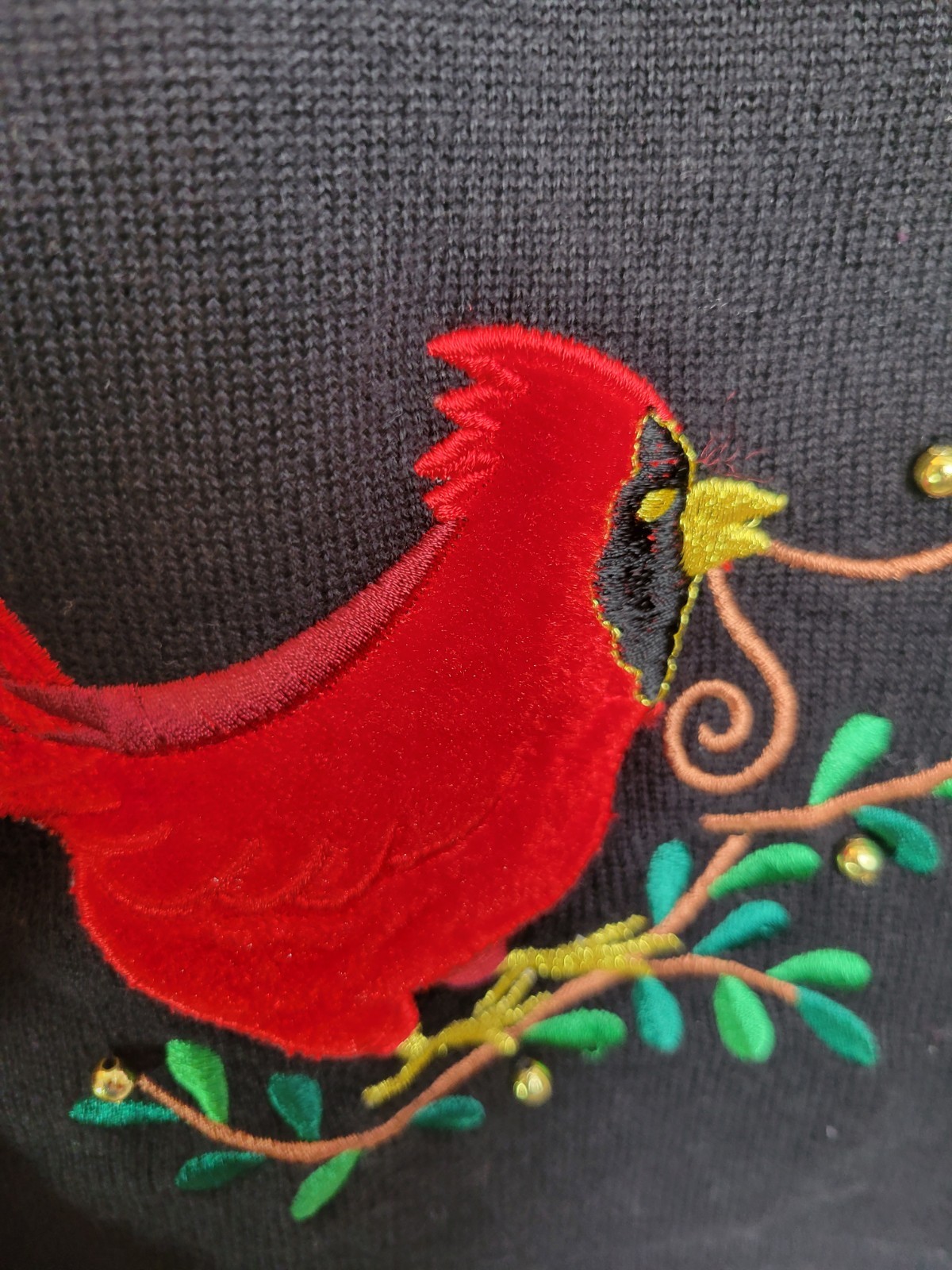 Classic Elements Black Cardinal Holly Embellished… - image 8