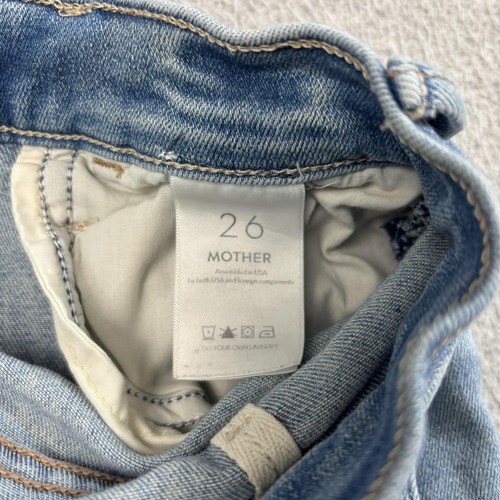 Mother Jeans Damen 26 Light Wash Hustler Ankle Fray Au Revoir Made in USA Flare - Bild 5 von 10