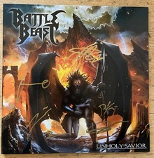 BATTLE BEAST 5 X Autogramm Yellow Vinyl  Unholy Savoir Signed Inkl NOORA LOOHIMO