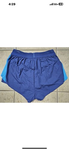 Women Nike Pro Elite 2” Lined Running Short AO8485 -492 Made In USA Blue - Picture 6 of 6