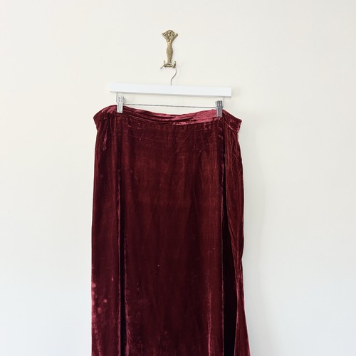 Brora roter Samt Midirock Größe 18 A-Linie Seidenmischung UVP 269 £ - Bild 3 von 9