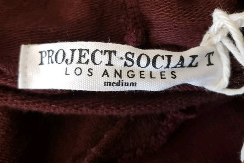 Project Social T Hoodie M Oversized Side Slit Pullover Hooded Sweatshirt US NEW - Picture 10 of 13