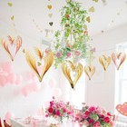  8 Pcs/2 Hanging Ornaments Valentines Day Decoration Heart Shaped Party Pendant