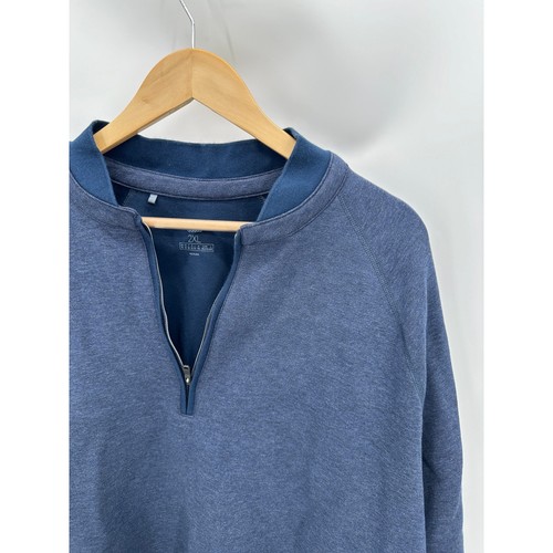 Adidas Navy Blue Adi-Club Quarter Zip Golf Sweatshirt Pullover Mens Size 2XL - Picture 4 of 10