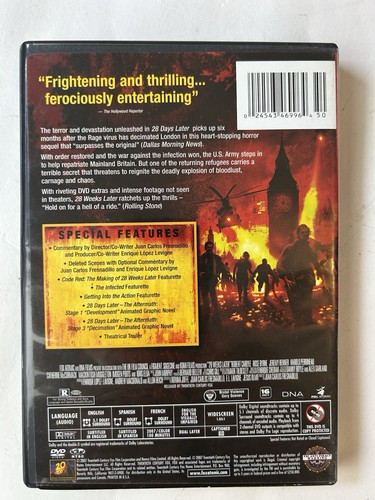 28 Weeks Later DVD 2007 Widescreen Scary Zombies Horror Danny Boyle Widescreen - Picture 10 of 16