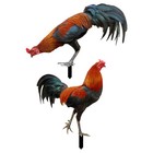 2Pcs Rooster Garden Stake Art Acrylic Chicken Decorations for Outside Garden