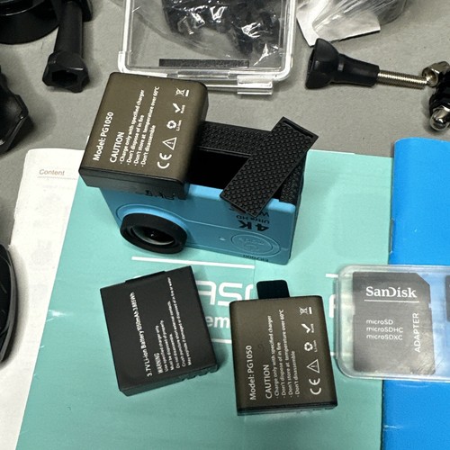 AKASO EK7000 4K Action Camera con 3 batterie, telecomandi, scheda 8 GB, accessori - Foto 4 di 14