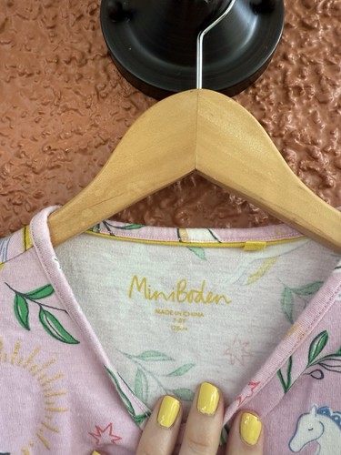 Mini Boden Girls Dress Pink Color - Pegasus And Harp - Size 7-8Y Whimsical - Picture 2 of 6