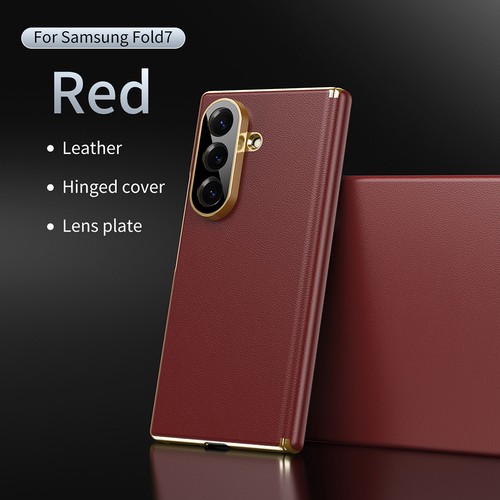 Für Samsung Galaxy Z Fold 7 6 5 4 Leder + PC Slim Magnet Stoßfest Scharnier Hülle - Bild 19 von 20