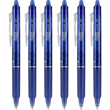 Pilot FriXion Clicker Erasable Gel Pens, Fine Point 0.7mm, Blue Ink, 6-Pack -...