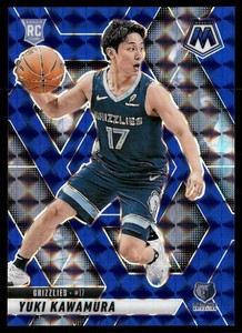 2024-25 Panini Mosaic - Rookies Yuki Kawamura #209 Blue Mosaic Prizm /199 (RC)