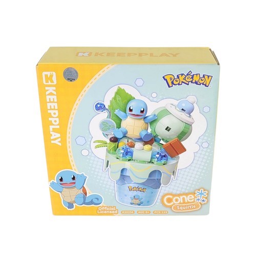 Pokemon Squirtle Cono Gelato Kit Blocchi Costruzione Giocattolo di Keepplay - Nuovo - Foto 1 di 4