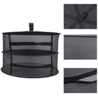 2 Layers Foldable Mesh Hanging Herb Drying Rack Net Polyester Dryer Black