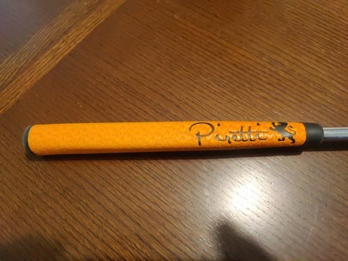 PIRETTI POTENSA ELITE 'PERSONALIZED' PUTTER BLACK W/ORANGE PIRETTI GRIP 34.25" - Picture 5 of 7