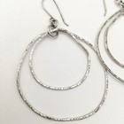 8.3g Vtg Sterling Silver 3” Abstract Textured Circles Hook Dangle Earrings #97 — photo 4