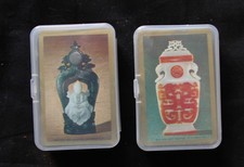 Vtg Chinese Vase Playing Cards Plastic Coated Nu-Vue U.S.A Walker Art Center