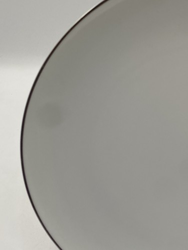 Noritake Fremont #6127 White Dinner Plate with Platinum Trim 10.5" - Picture 4 of 8