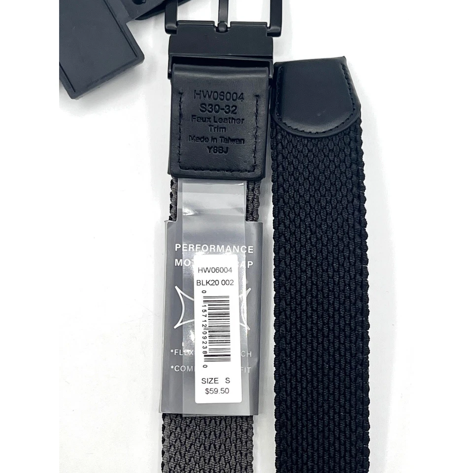 Cinturón elástico reversible trenzado negro gris Callaway Swing Tech pequeño 30-32 nuevo con etiquetas Foto 3 de 4