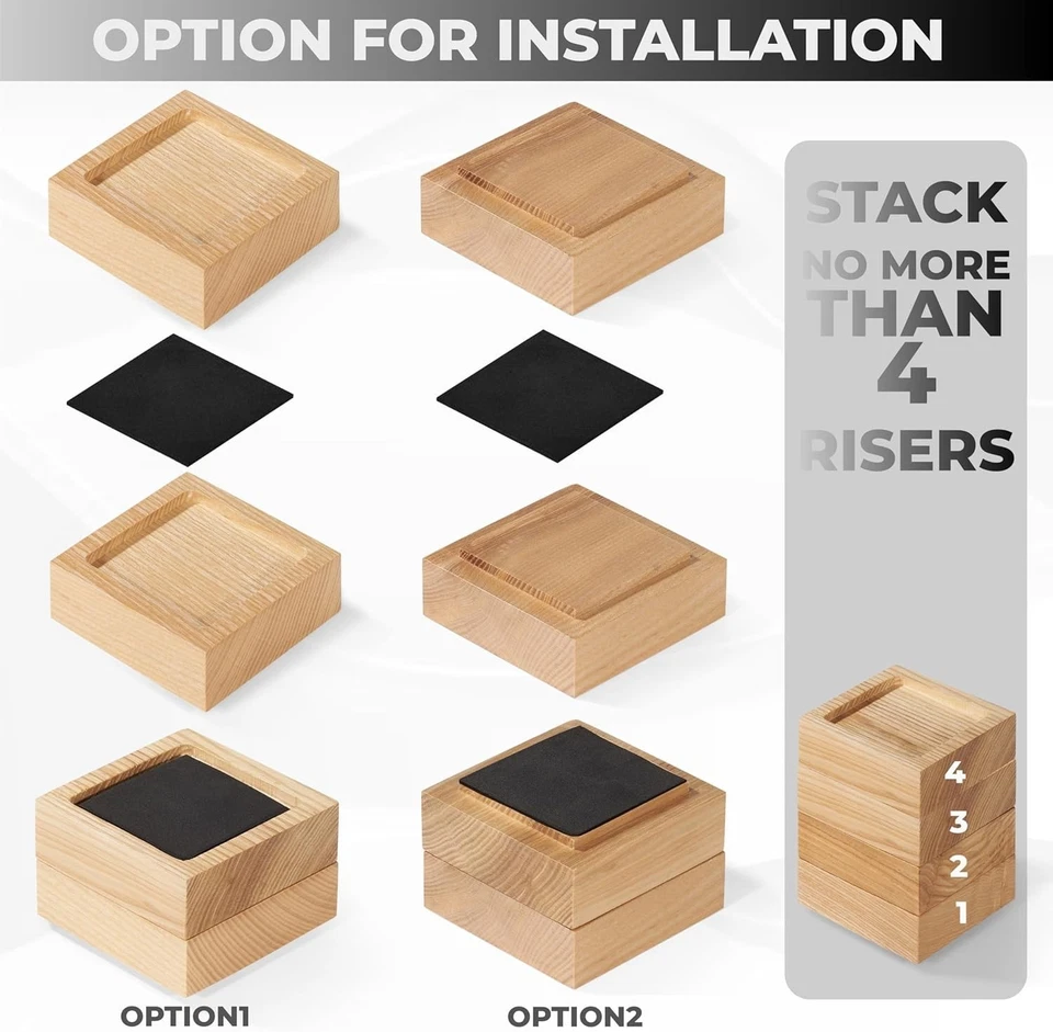 s, Juego de elevadores para muebles de 8 alturas de 1" se puede ajustar a 2'' 3'' o 4'', elevación... Foto 4 de 4