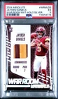 2024 ABSOLUTE #WRM-JDS JAYDEN DANIELS WAR ROOM MAT-HOLO SILVER 1/49 PSA EX 5