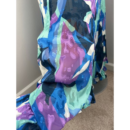 Vestido Anthropologie Hutch Estampado Torcido Frontal Volantes Dobladillo Pequeño - Imagen 5 de 7