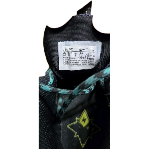 Nike Little Posite Foamposite Black Green One Kids Size 6C DZ2853-001 Volt Shoes - Picture 5 of 5