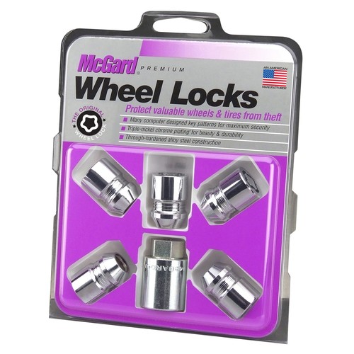 McGard Wheel Lock Nut Set - 5pk. (Cone Seat) M12X1.5 / 13/16 Hex / 1.28in. - Picture 1 of 5